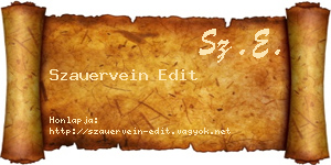 Szauervein Edit névjegykártya